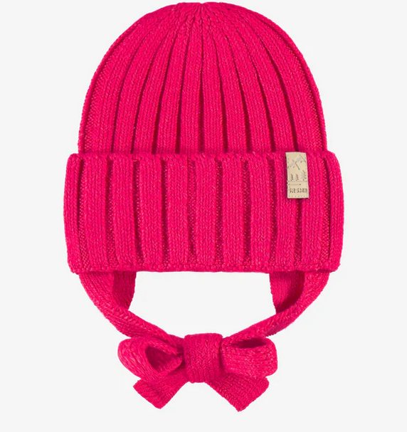 Chapeau rose bébé fille